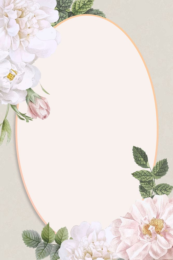 Botanical flowers frame graphic vector