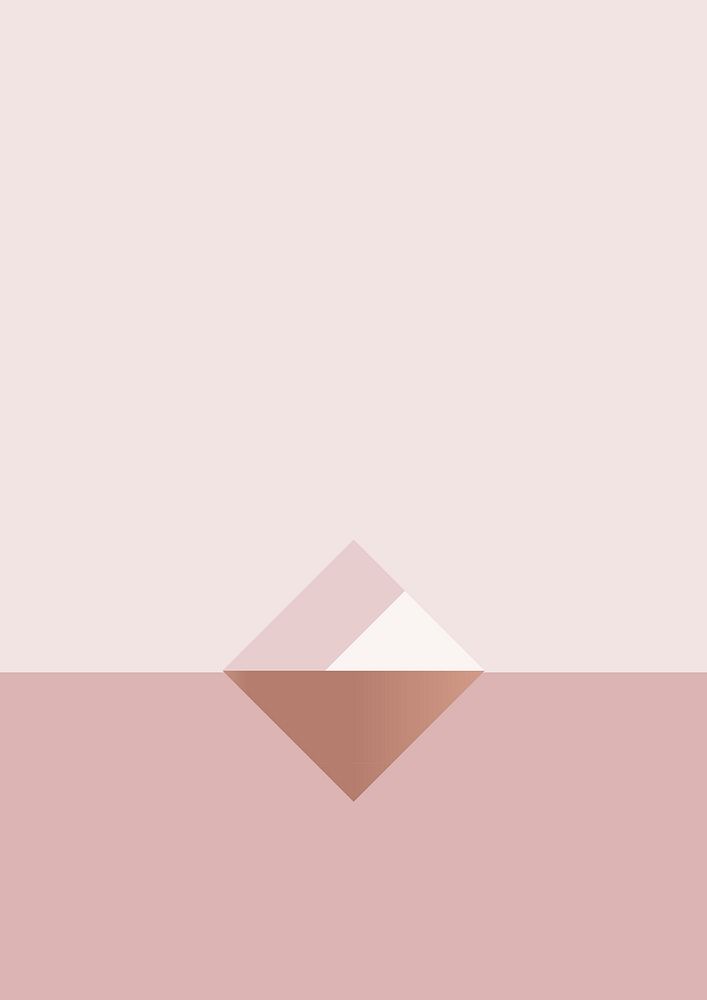 Nude pink rhombus background in minimal style
