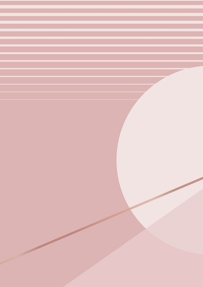 Moon geometric aesthetic background in nude pink