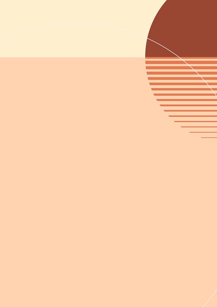 Sunset aesthetic background in geometric minimal style