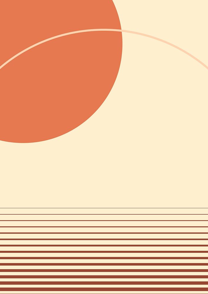 Retro sunset aesthetic background in Swiss style