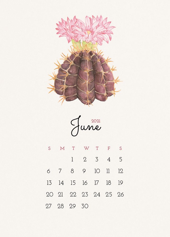 Calendar 2021 June editable template 