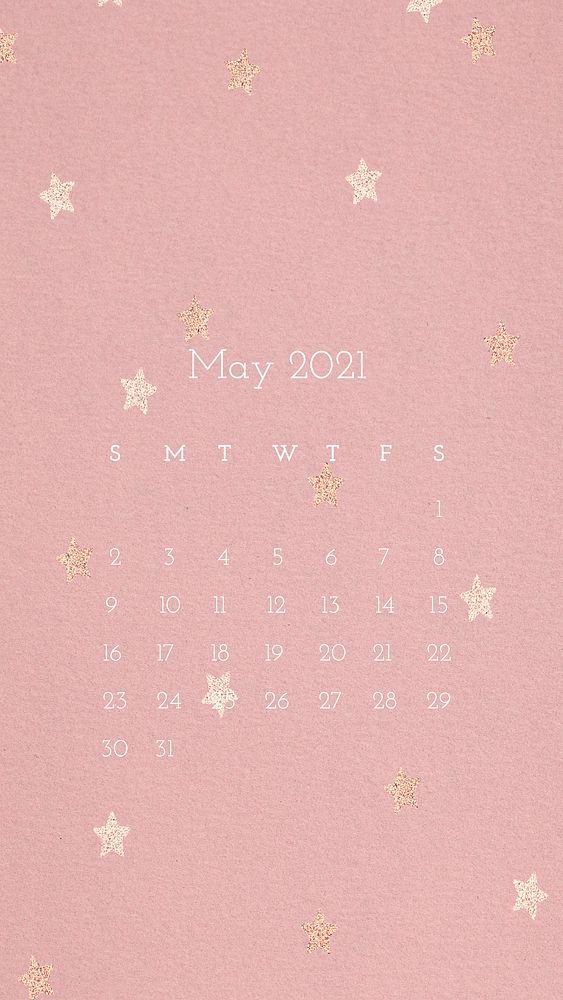 Calendar 2021 May editable template vector with abstract watercolor background