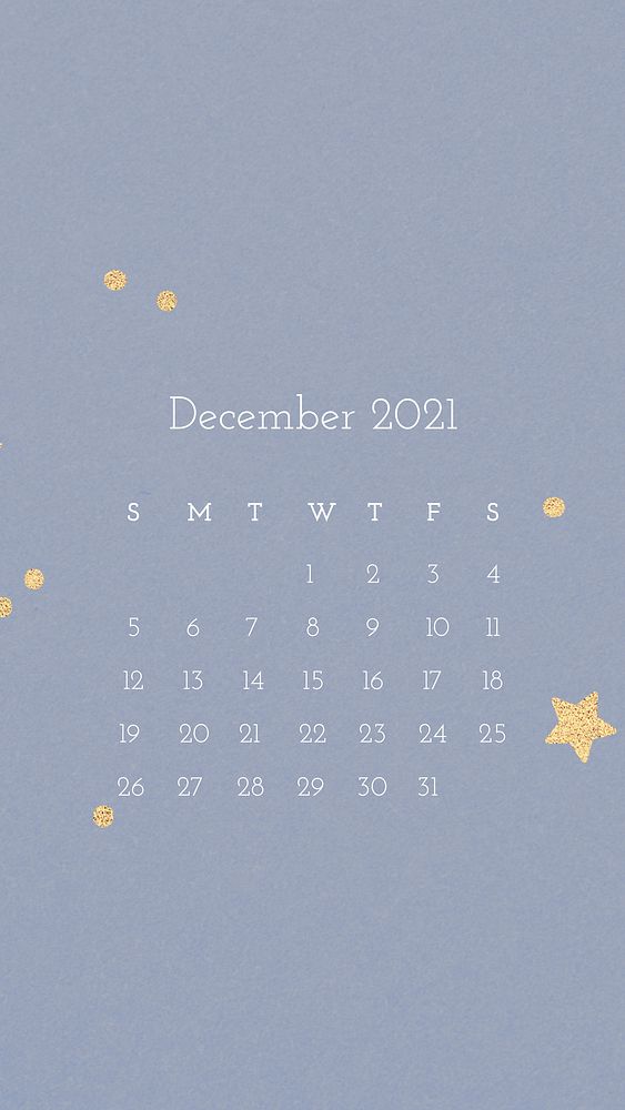 Calendar 2021 December editable template vector with abstract watercolor background