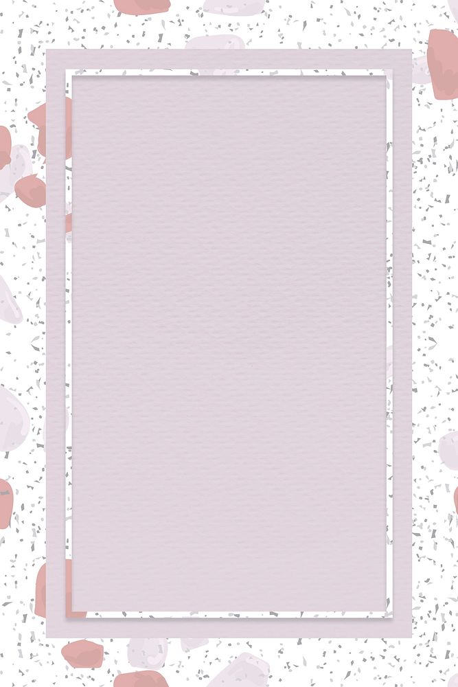 Pink terrazzo frame with design space