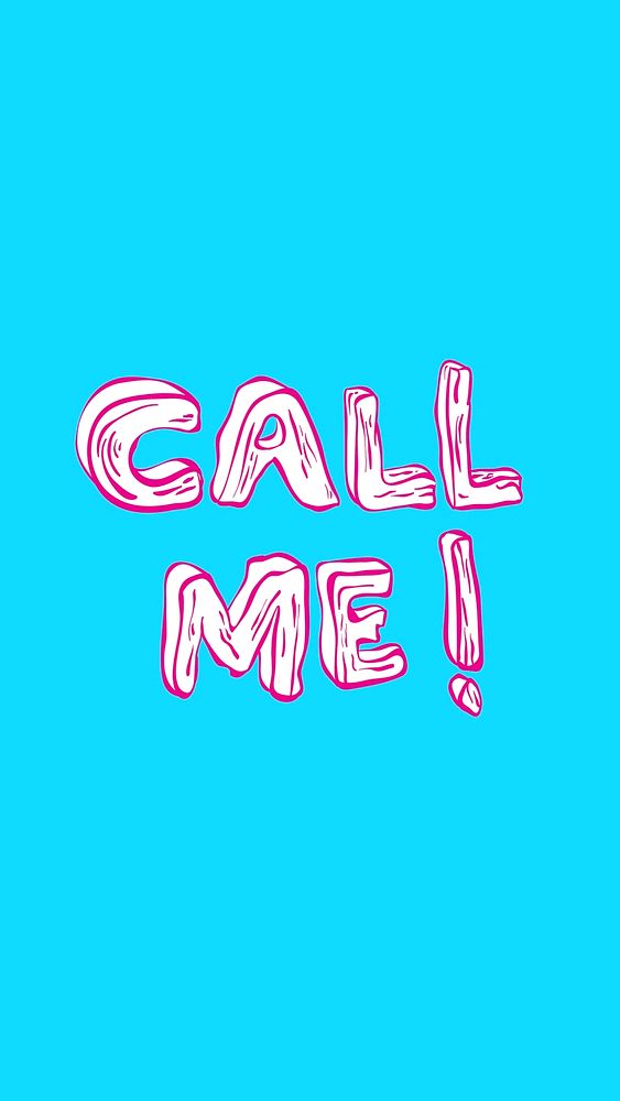 Call me background psd in blue cool street typography