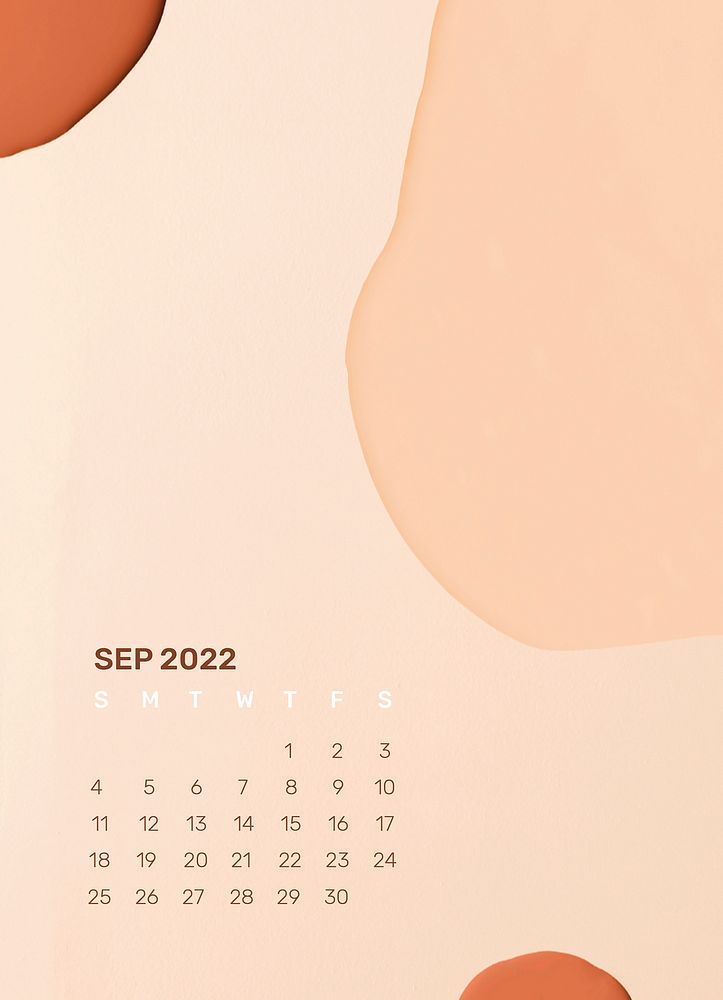 Abstract 2022 September calendar, printable monthly planner