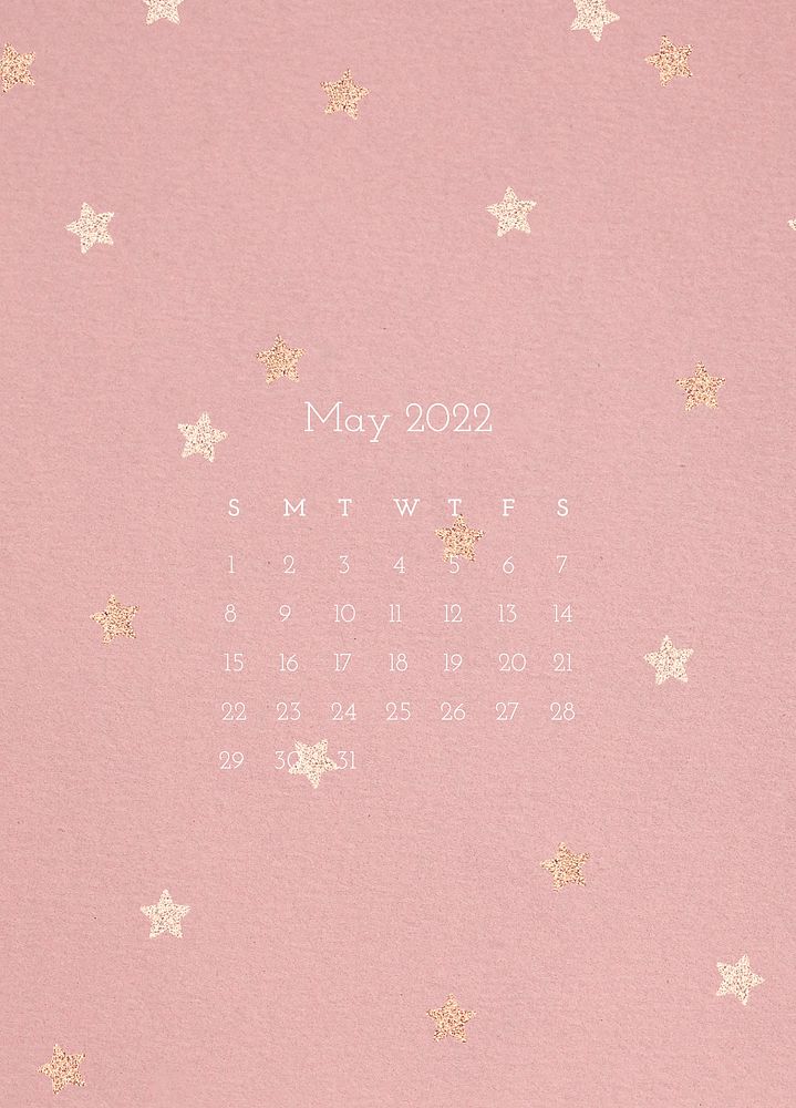 Pink 2022 May calendar template, editable monthly planner psd