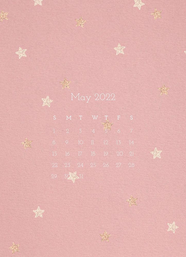 Cute 2022 May calendar template, monthly planner vector