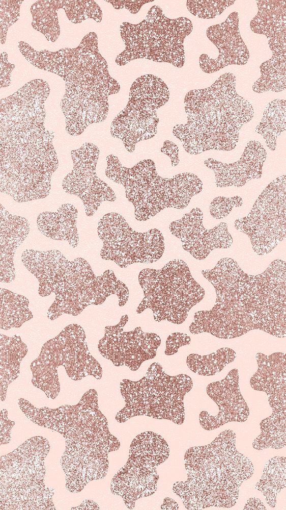 Pink cow skin mobile wallpaper, aesthetic animal print background