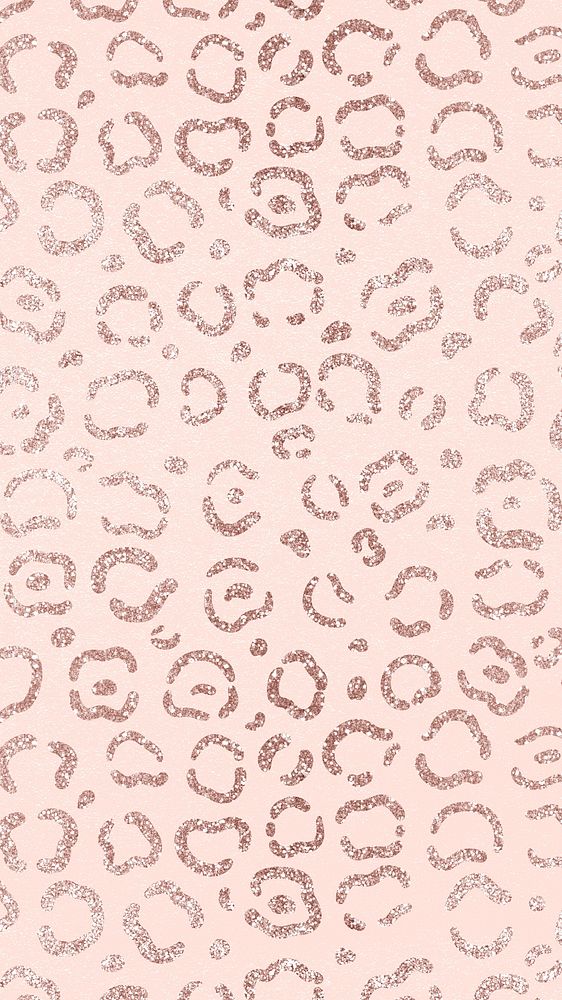 Pink leopard phone wallpaper, animal texture background