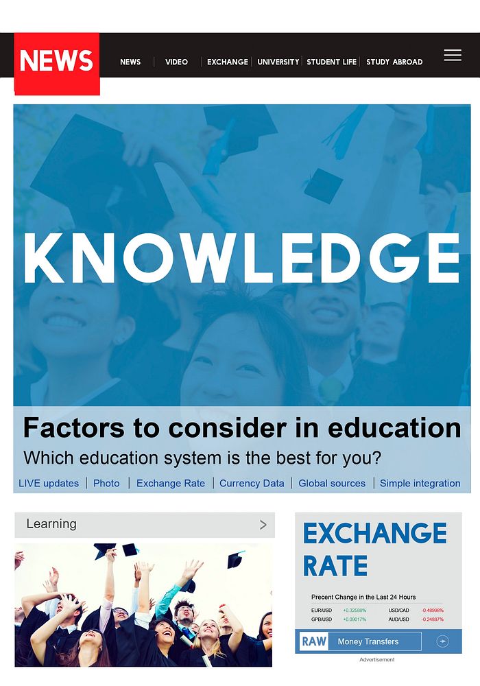 Knowledge Education News Feed Advertise Concept