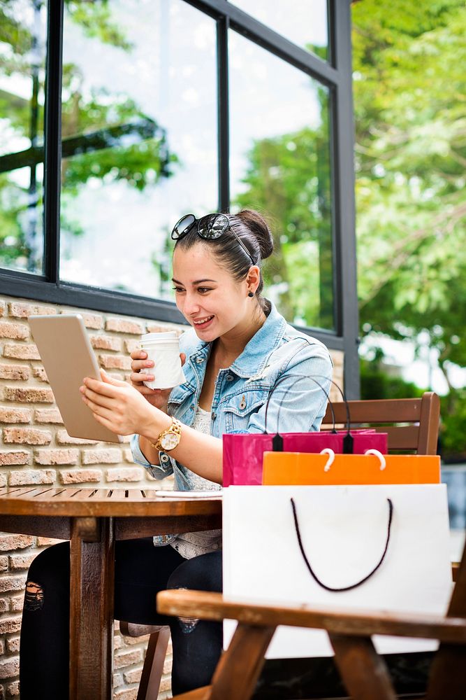 Woman Shopping Spending Customer Consumerism Concept