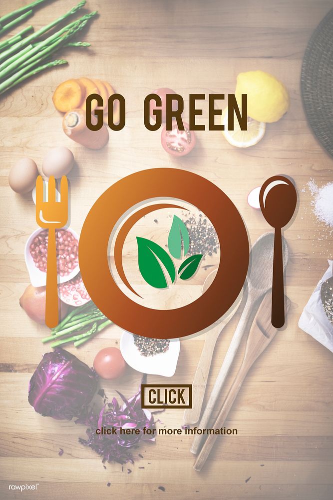 Go Green Eat Diet Vegetables Vegetarian Website Concept