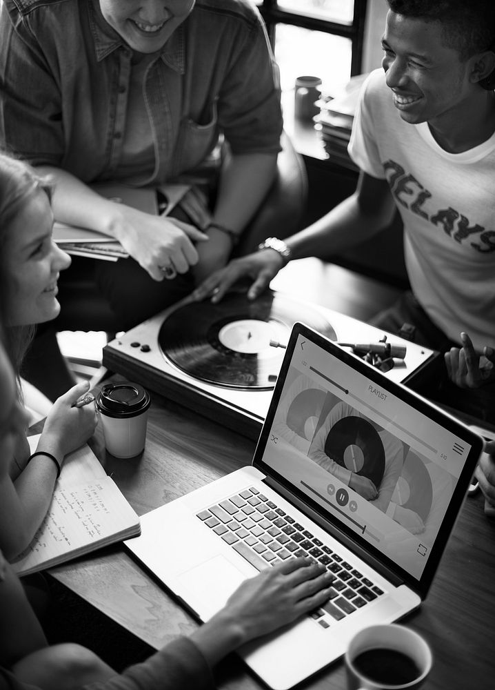 Turntable Vinyl Record DJ Scratch Music Entertainment Concept