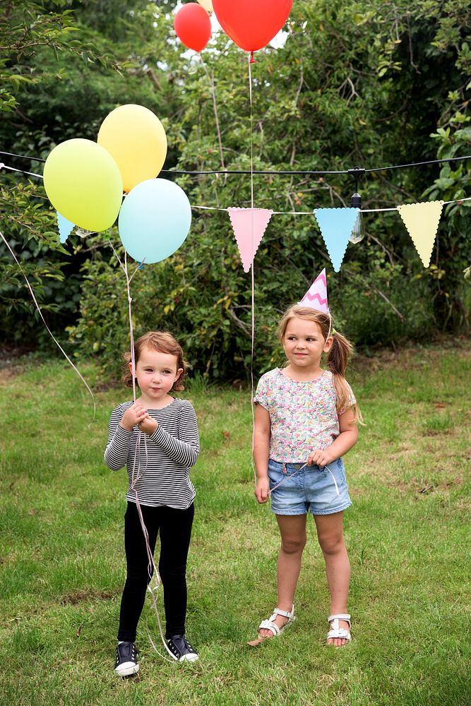 Kids enjoying the party in the garden