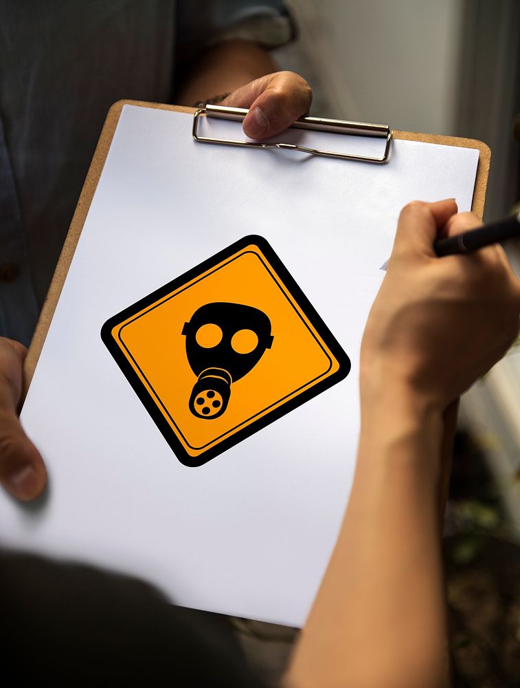 Radioactivity Protection Mask Sign Attention Free Photo rawpixel