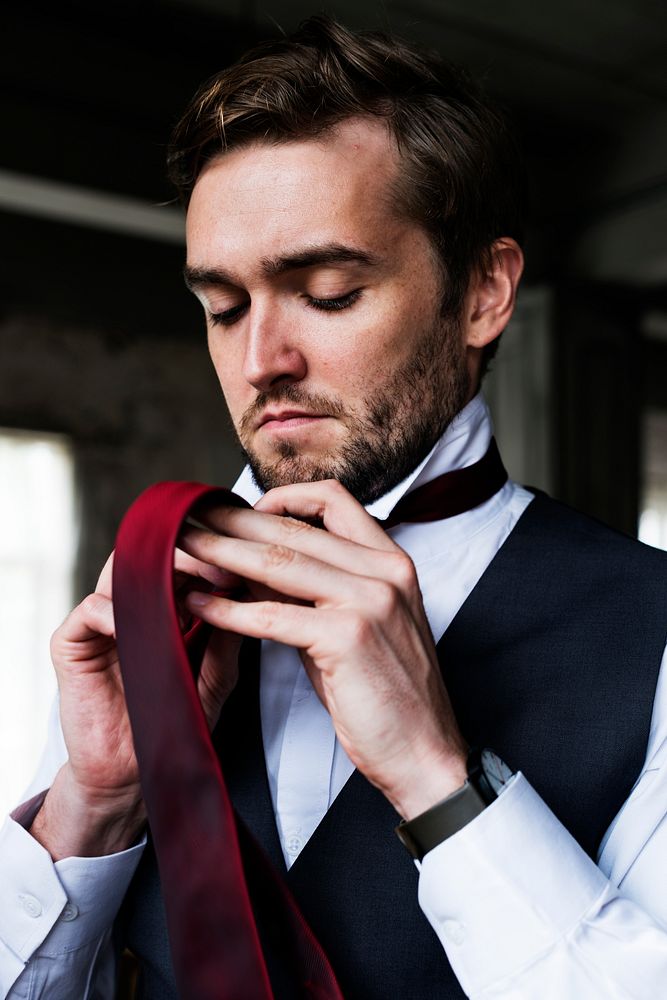 Handsome Groom Dressing Up For Wedding Premium Photo Rawpixel 