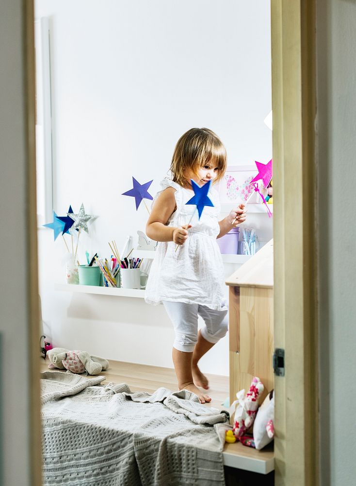 Little girl playing