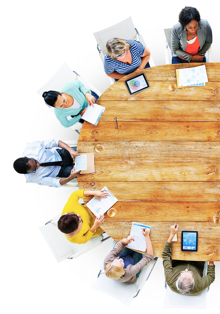 Diverse People Working Around the Conference Table Concept
