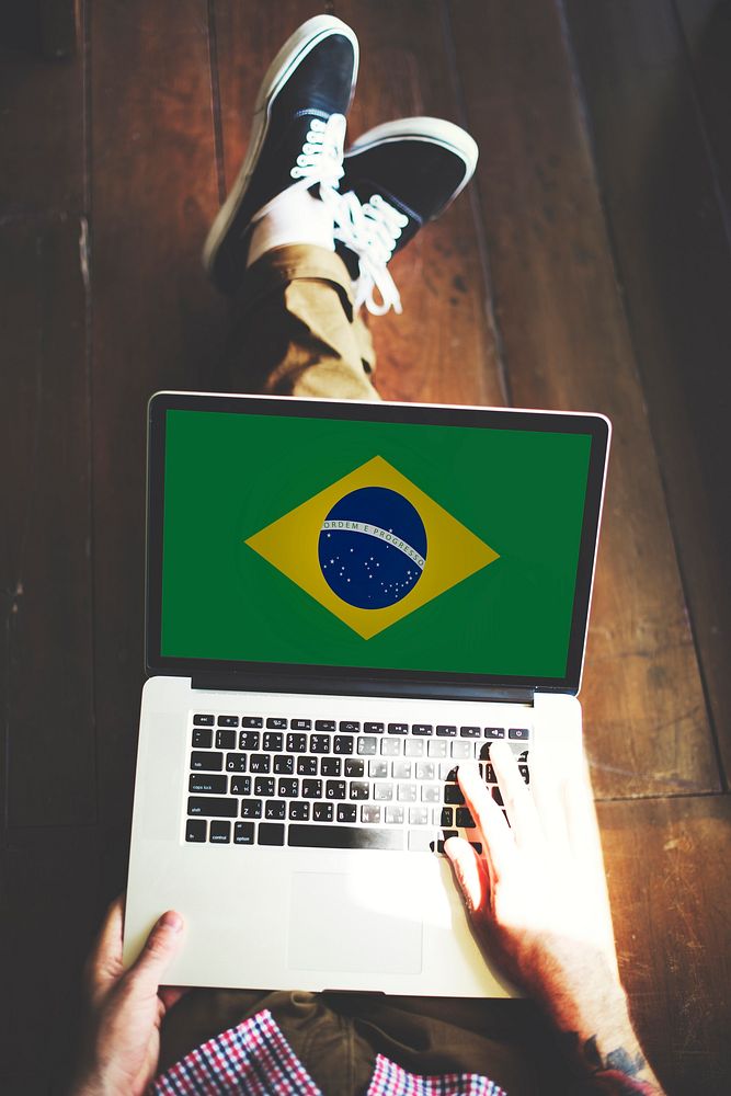 Brazil National Flag Business Communication Connection Concept