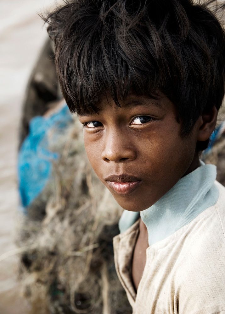 Portrait of a Cambodian boy