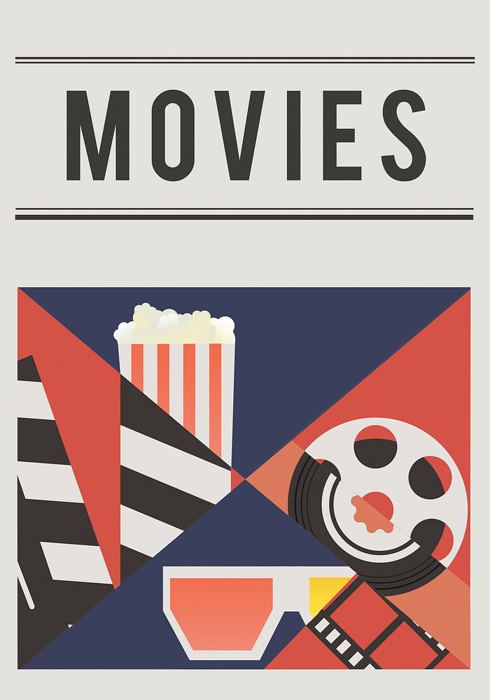 Illustration of movies theatre media entertainment
