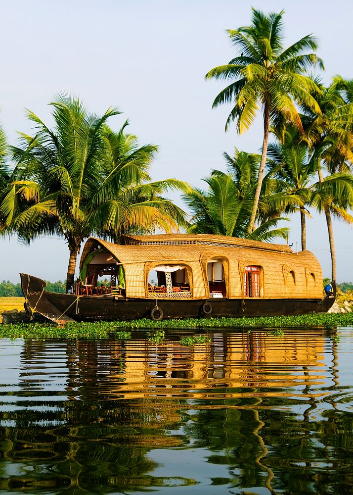 Houseboat on Kerala backwaters, Kerala, India
