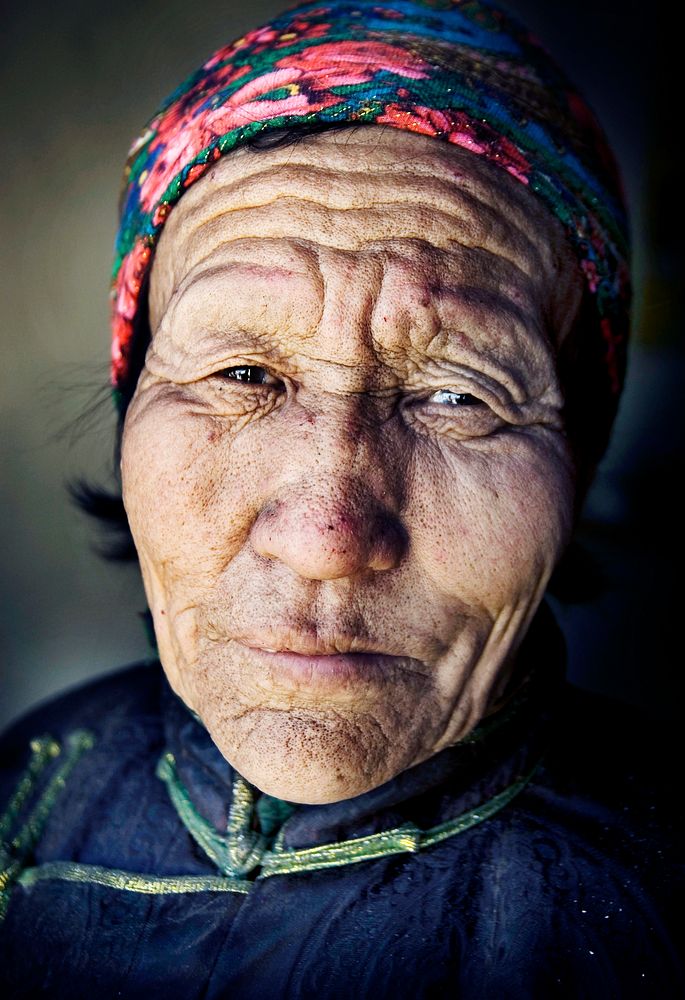 Portrait of a Mongolian woman