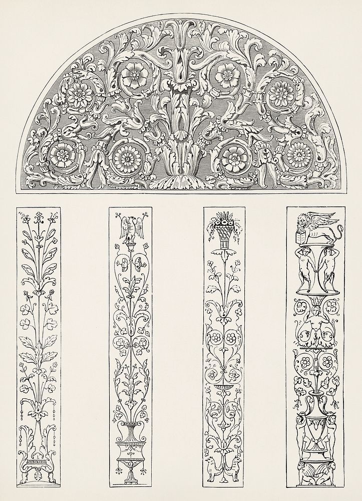Antique illustration of the grammar of ornament by Owen Jones