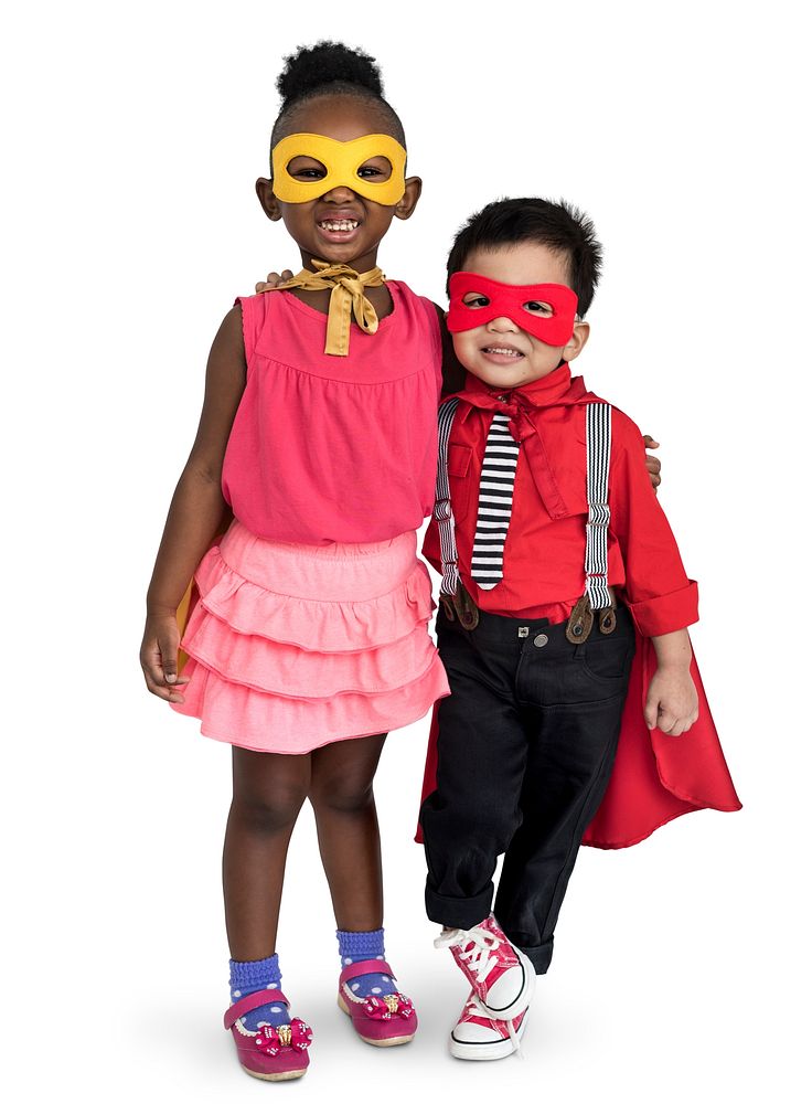 Boy And Girl Superheroes Concept