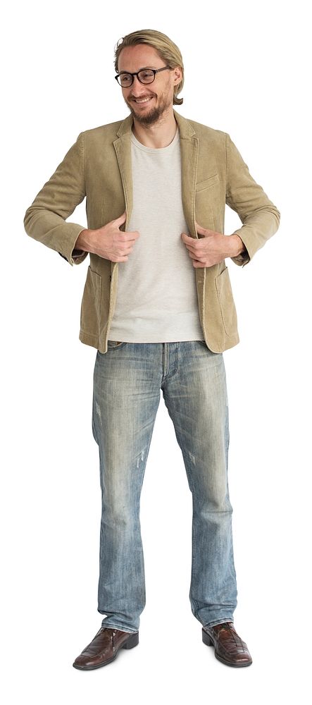 Casual man standing smiling