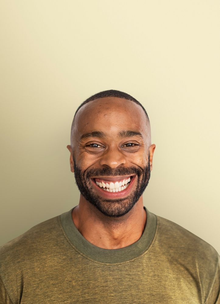 Portrait of muscular african american man