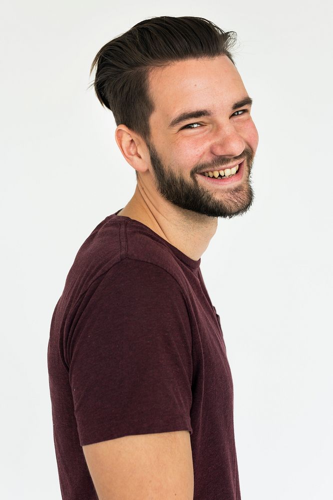 Men Smiling Face Expression Concept