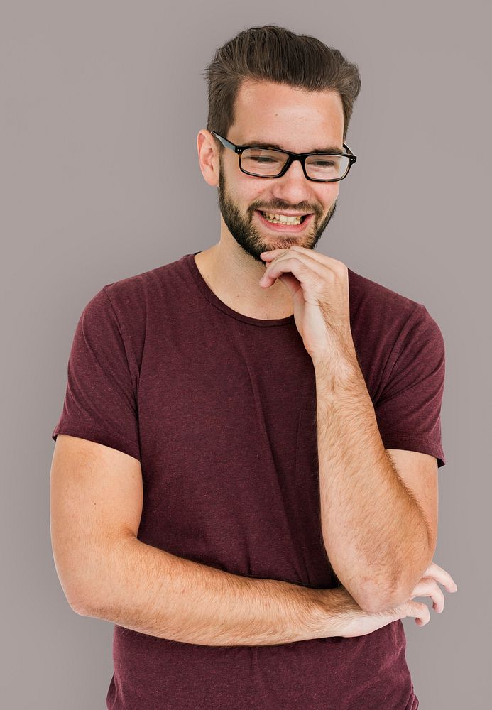 Man Smiling Happiness Portrait Concept