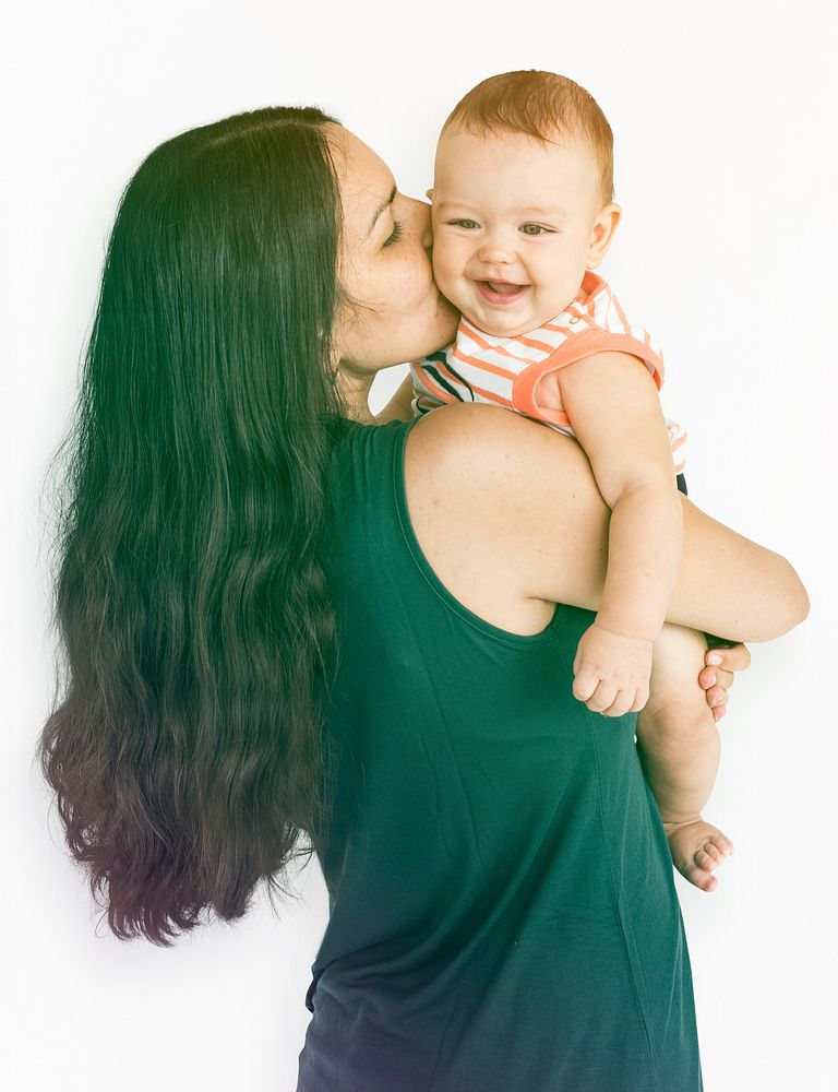 Mother Hold Daughter Happiness Together Studio