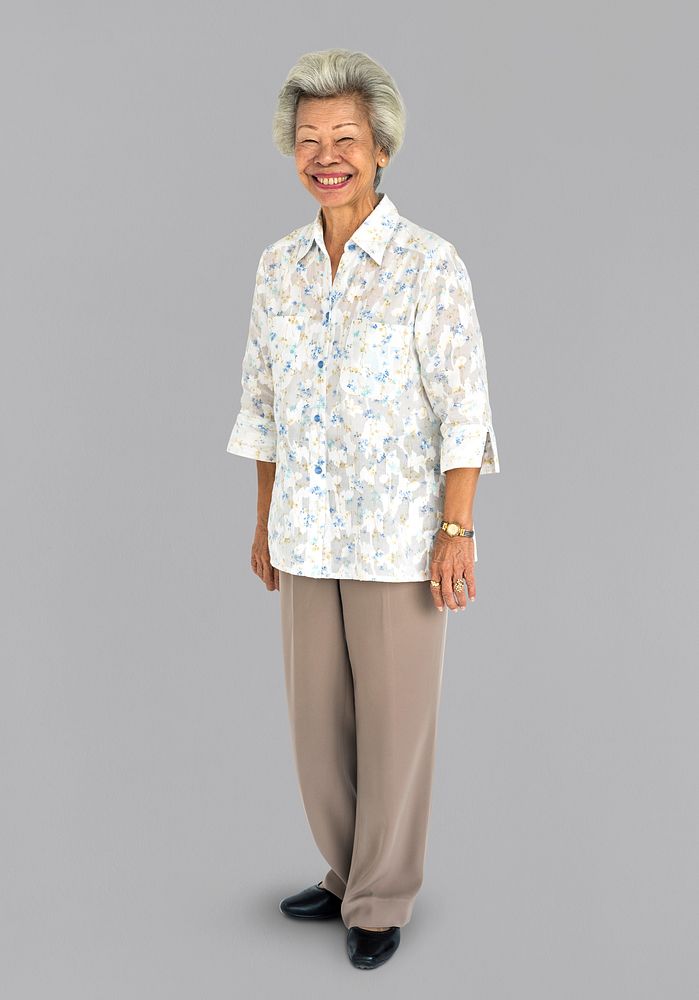 Senior Adult Woman Smiling Happiness Portrait Concept