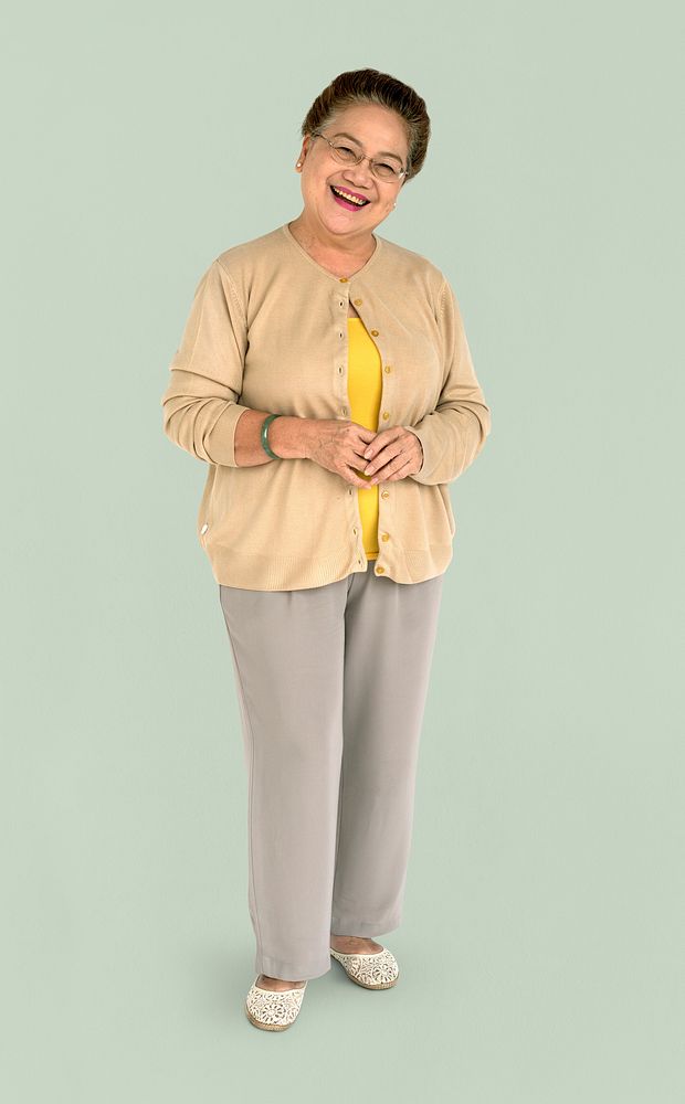 Senior Adult Woman Smiling Happiness Portrait Concept