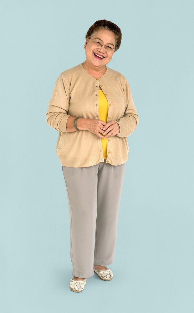 Senior Adult Woman Smiling Happiness Portrait Concept