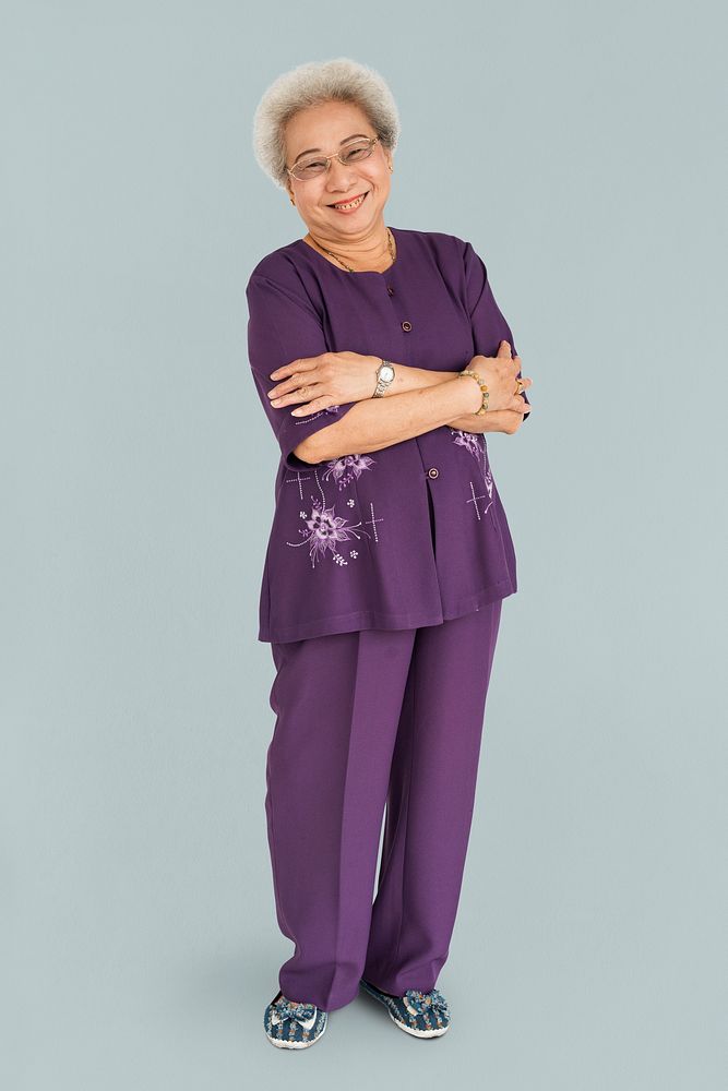 Senior Adult Woman Smiling Happiness Portrait Concept