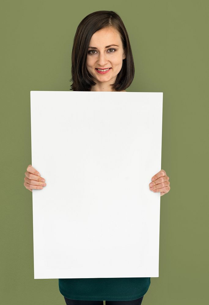 Woman Cheerful Studio Portrait Concept