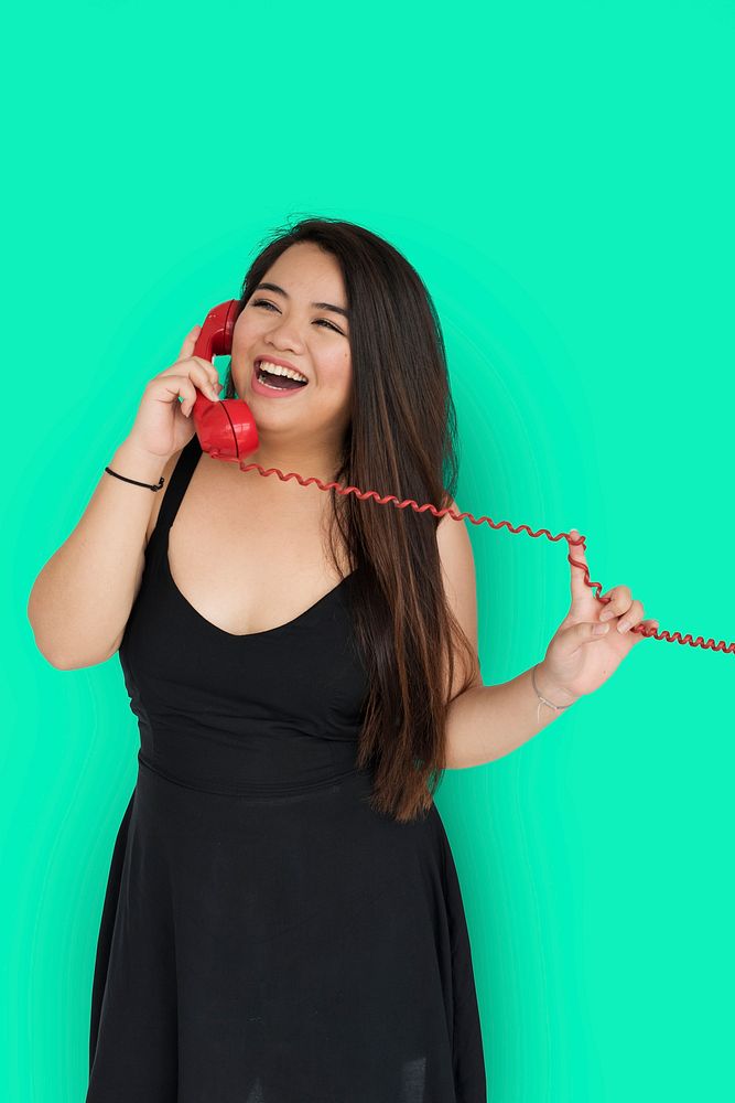 Asian Woman Casual Telecommunication Talking Concept
