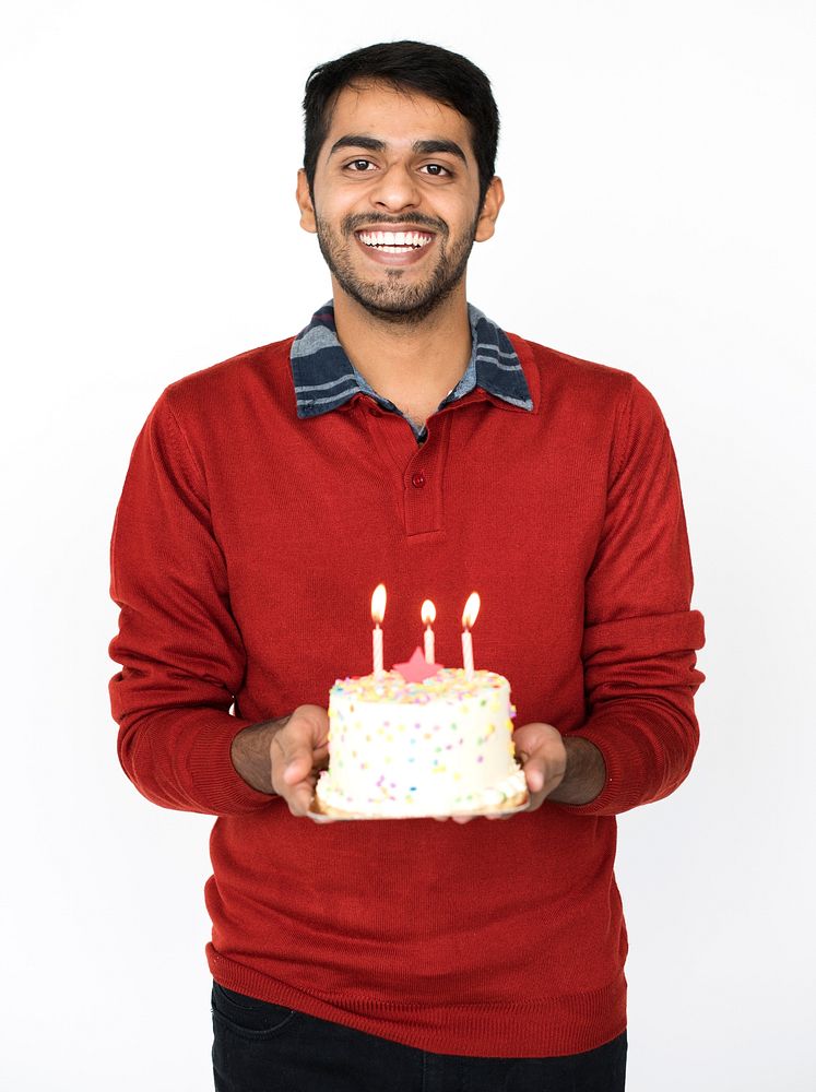 Man Cheerful Studio Portrait Concept