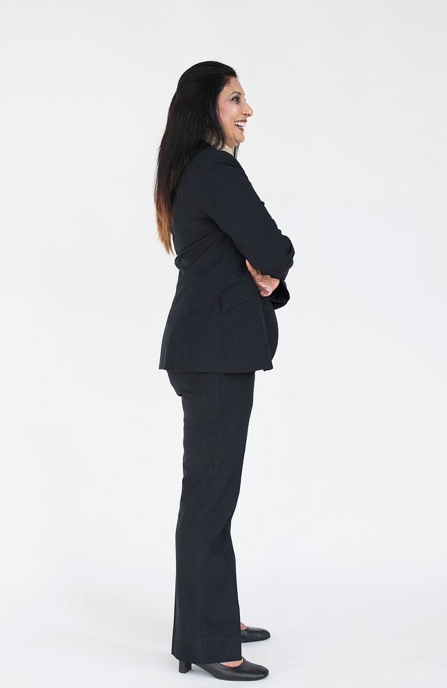 Woman Cheerful Studio Portrait Concept