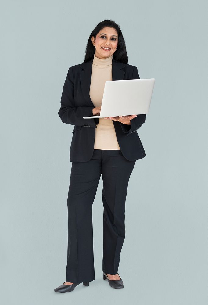 Business Woman Asian Laptop Concept