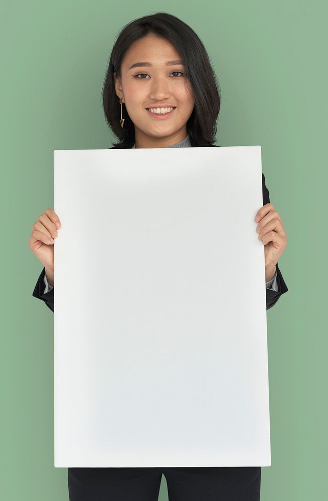 Asian Woman Smiling Happiness Banner Copy Space Concept