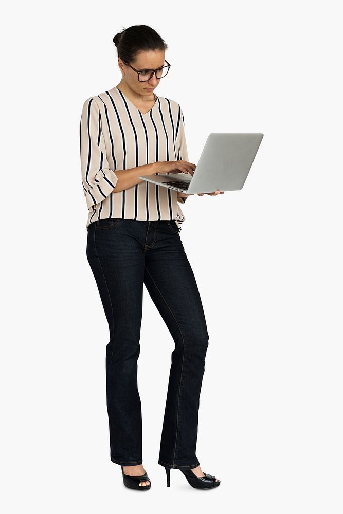 Caucasian Business Woman Laptop