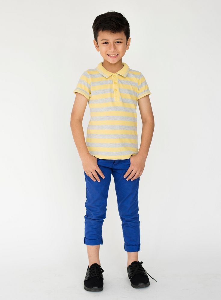 Boy Smiling Full Body Lifestyle Casual Style