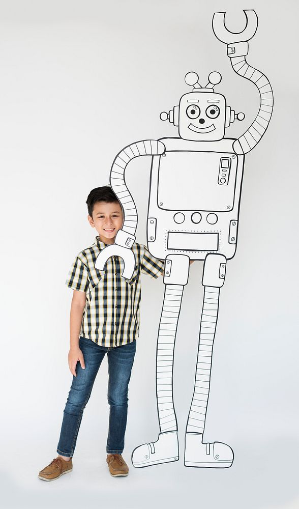 Boy Full Body Shoot Robot intelligence