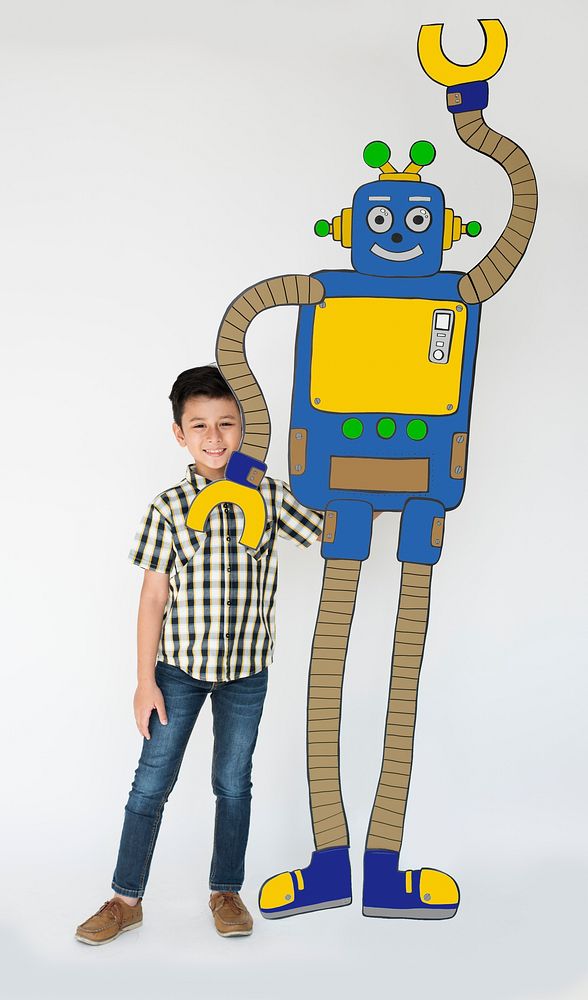 Boy Full Body Shoot Robot intelligence